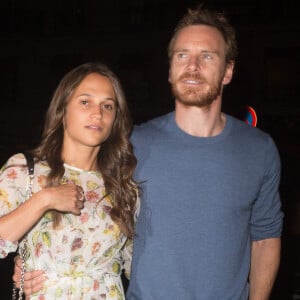 Michael Fassbender et sa compagne Alicia Vikander - Dîner "The Row" organisé par les soeurs Olsen chez Caviar Kaspia à Paris le 3 juillet 2017.