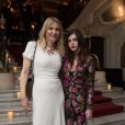 Courtney Love et sa fille Frances Bean Cobain - Soirée pour les 20 ans de carrière du mannequin MariaCarla Boscono à l'Hotel Marois pendant la fashion week à Paris le 29 septembre 2017.