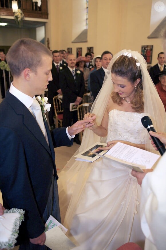 Le prince Louis de Luxembourg et la princesse Tessy (née Antony) lors de leur mariage le 29 septembre 2006.