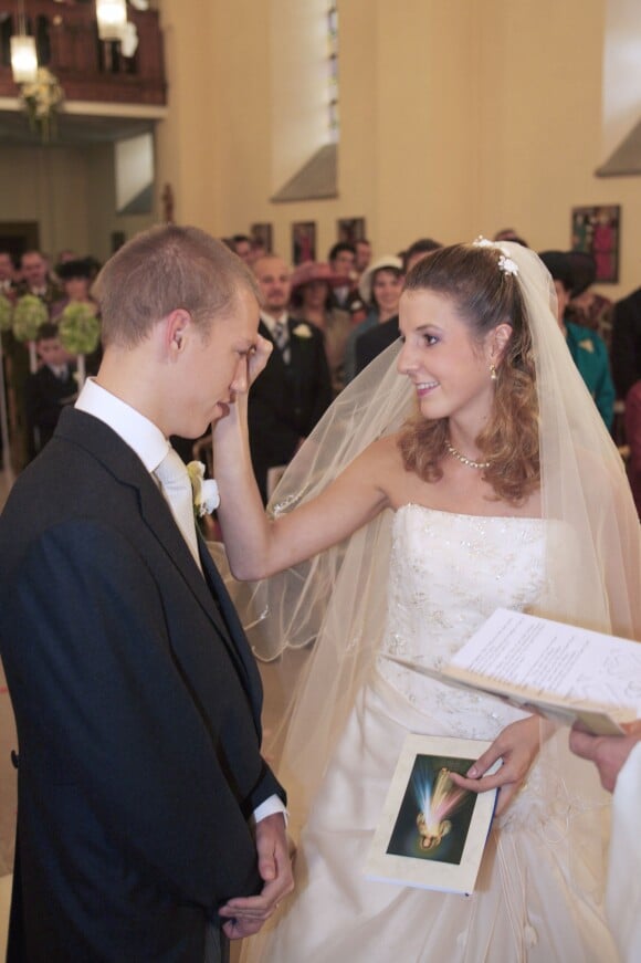 Le prince Louis de Luxembourg et la princesse Tessy (née Antony) lors de leur mariage le 29 septembre 2006.