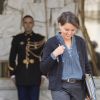 Najat Vallaud-Belkacem, ministre de l'Education nationale, à la sortie du conseil des ministres au palais de l'Elysée à Paris, le 26 avril 2017. © Pierre Pérusseau/Bestimage