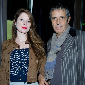 Exclusif - Julien Clerc et sa femme Hélène Gremillon - Avant-première du film "Les Garcons et Guillaume, à table !" de Guillaume Gallienne à Paris. Le 4 octobre 2013.