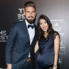 Olivier Giroud (plus beau but de l'année) et sa femme Jennifer enceinte - The Best FIFA Football Awards 2017 au London Palladium à Londres, le 23 octobre 2017. © Pierre Perusseau/Bestimage