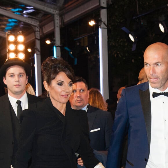 Zinédine Zidane (meilleur entraîneur) et sa femme Véronique Zidane - The Best FIFA Football Awards 2017 au London Palladium à Londres, le 23 octobre 2017. © Pierre Perusseau/Bestimage