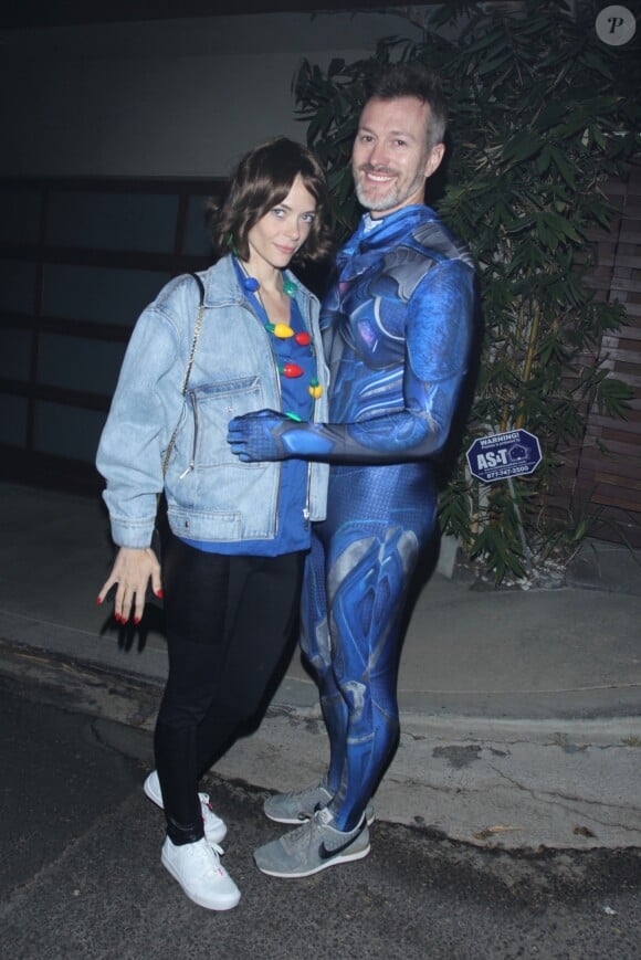 Jaime King et son mari Kyle Newman - Les célébrités arrivent à la soirée Casamigos Tequila pour Halloween à Los Angeles, le 27 octobre 2017