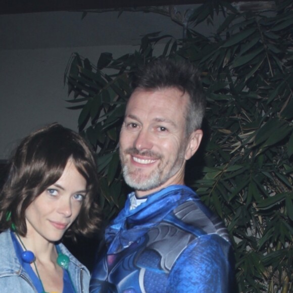 Jaime King et son mari Kyle Newman - Les célébrités arrivent à la soirée Casamigos Tequila pour Halloween à Los Angeles, le 27 octobre 2017