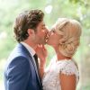 Exclusif - Katrina Patchett et Valentin D'Hoore dans les jardins du château - Mariage de Katrina Patchett et Valen­tin D'Hoore le 1er septembre 2017. © Philippe Doignon/Bestimage