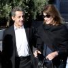 Nicolas Sarkozy, sa femme Carla Bruni et leur fille Giulia à la sortie ont visité le musée de l'Acropole à Athènes. Le 24 octobre 2017 © Aristidis Vafeiadakis / Zuma Press / Bestimage