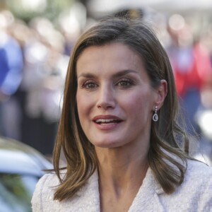 La reine Letizia d'Espagne lors de la cérémonie de remise des prix "King Jaime I" à Valence. Le 30 octobre 2017