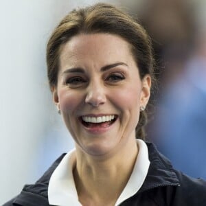 Kate Middleton (enceinte) - La duchesse de Cambridge visite le Lawn Tennis Association (LTA) au Centre national de tennis du sud-ouest de Londres le 31 octobre 2017.