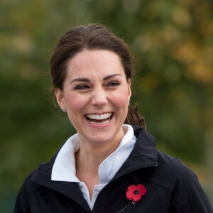 Kate Middleton (enceinte) - La duchesse de Cambridge visite le Lawn Tennis Association (LTA) au Centre national de tennis du sud-ouest de Londres le 31 octobre 2017.