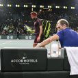 Julien Benneteau a battu Jo-Wilfried Tsonga (2-6, 7-6, 6-2) lors du 2ème tour du tournoi de tennis "Rolex Paris Masters 2017" à l'AccorHotels Arena à Paris, France, le 1er novembre 2017. © Perusseau-Veeren/Bestimage