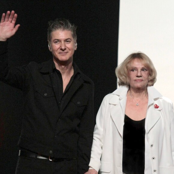 Etienne Daho et Jeanne Moreau à L'Odéon avec "Le condamné à mort" à Paris, le 26 novembre 2010.