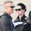 Exclusif - Katy Perry arrive avec son compagnon Dj Diplo (Wesley Pentz), ses amis et des membres de sa famille en jet privé à l'aéroport du Bourget le 26 octobre 2014, en provenance de Marrakech au Maroc ou elle à fêté son trentième anniversaire.