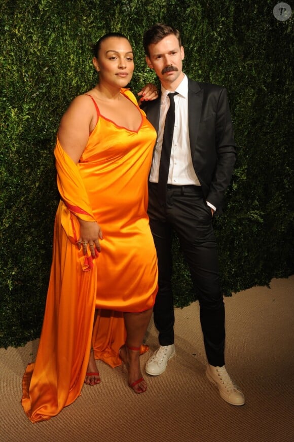 Paloma Elsesser et Adam Selman - 14e édition du CFDA/Vogue Fashion Fashion au Weylin à Brooklyn, le 7 novembre 2017.