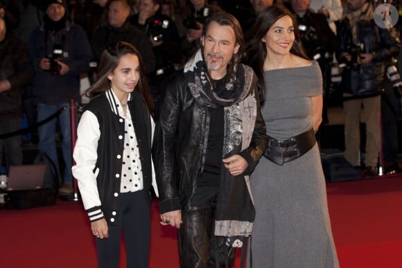 Florent Pagny, sa femme Azucena et leur fille Ael - 15e édition des NRJ Music Awards à Cannes. Le 14 décembre 2013