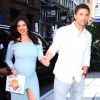 Roselyn Sanchez (enceinte) arrive au AOL build pour la promotion de son livre "Sebi and the Land of Cha Cha Cha" avec son mari Eric Winter à New York City, New York, Etats-Unis, le 30 août 2017.