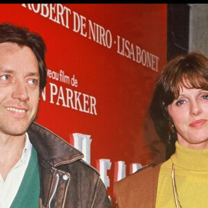Anny Duperey et Bernard Giraudeau à la première du film "Angel Heart" le 31 mars 1987.