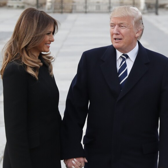 Le président des Etats-Unis Donald Trump et sa femme Melania ont visité à la Cité Interdite à Pékin avec le président chinois Xi Jinping et sa femme Peng Liyuan, à l'occasion de leur voyage officiel en Asie. Le 8 novembre 2017 © TPG / Zuma Press / Bestimage