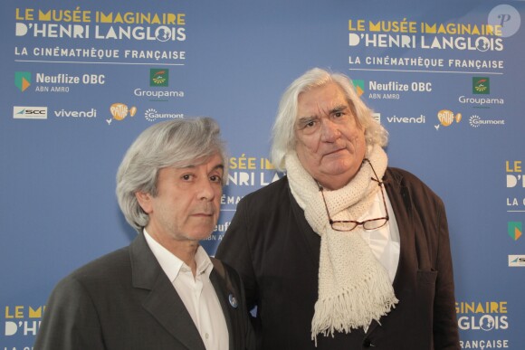 Guest et le réalisateur Jean-Claude Brisseau - Vernissage de l'exposition "Le musée imaginaire d'Henri Langlois" à la Cinémathèque de Paris. Le 7 avril 2014 07/04/2014 - Paris