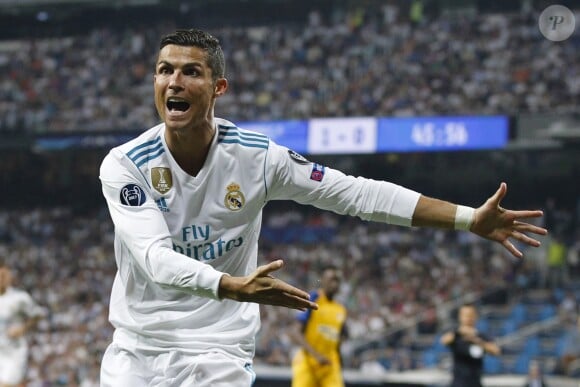 Cristiano Ronaldo lors du match de Champions League "Real Madrid - Apoel Nicosie (3-0)" au Stade Santiago Bernabeu à Madrid, le 13 septembre 2017.