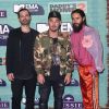 Tomo Milicevic, Shannon Leto et Jared Leto (Thirty Seconds to Mars) aux MTV Europe Music Awards 2017 à la SSE Arena. Londres, le 12 novembre 2017.