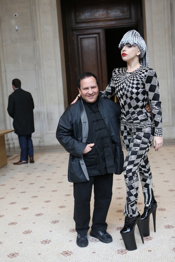Azzedine Alaia et Lady Gaga à Paris, le 20 janvier 2014.