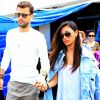 Nicole Scherzinger et son compagnon Grigor Dimitrov sont allés déjeuner au restaurant Il Pastaio à Beverly Hills, le 2 mars 2017.