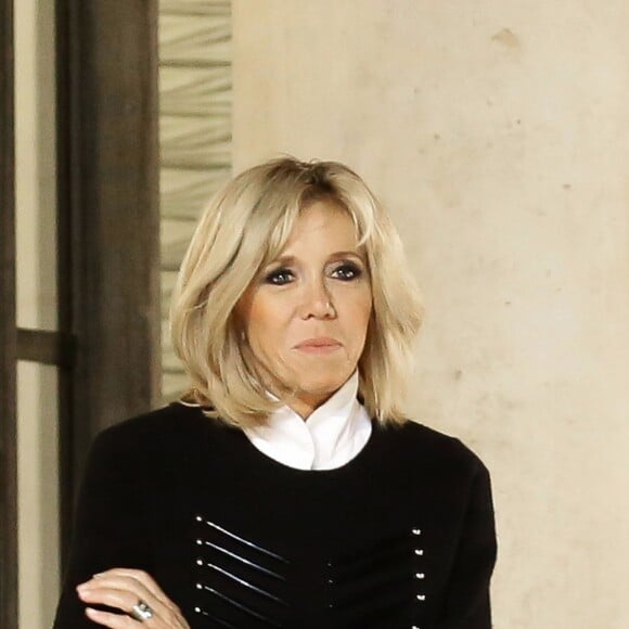 La Première Dame Brigitte Macron (Trogneux) accueille les enfants de l'UNICEF pour la Journée Internationale des Droits de l'Enfant au Palais de l'Elysée à Paris, le 20 novembre 2017. © Stéphane Lemouton/Bestimage