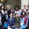 La première dame Brigitte Macron accueille les enfants de l'UNICEF pour la Journée internationale des droits de l'Enfant au palais de l'Elysée à Paris le 20 novembre 2017. © Stéphane Lemouton / Bestimage