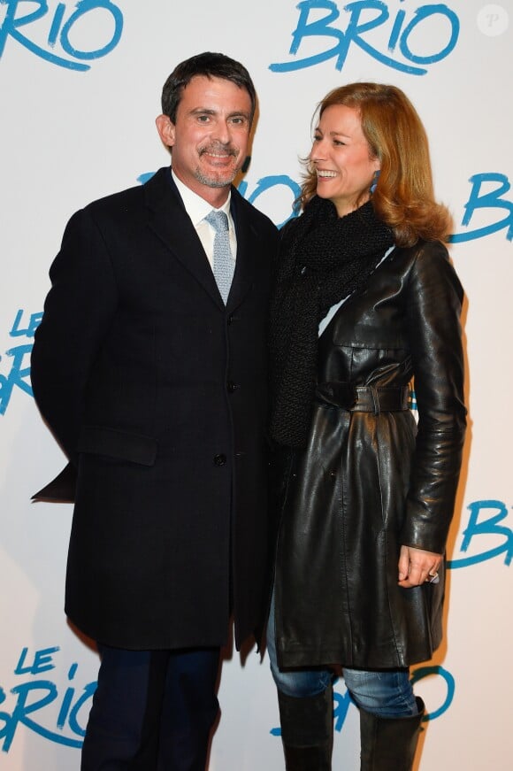 Manuel Valls et sa femme Anne Gravoin - Avant-première du film "Le Brio" au cinéma Gaumont Opéra à Paris, le 21 novembre 2017. © Coadic Guirec/Bestimage