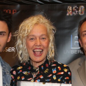 Exclusif - Baptiste Giabicon, Ellen von Unwerth et Christophe Soret lors du lancement du calendrier 2018 Baptiste Giabicon par E. v. Unwerth à Paris, France, le 23 novembre 2017. © Philippe Baldini/Bestimage