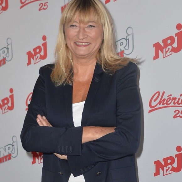 Christine Bravo - Conférence de presse de la grille de rentrée 2015/2016 des chaînes NRJ12, NRJ Hits et Chérie 25 à la Cour du Marais à Paris, le 27 août 2015