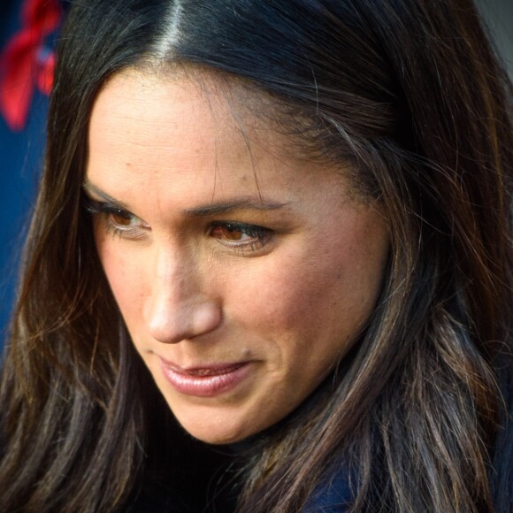 Meghan Markle lors de son déplacement avec le prince Harry à Nottingham le 1er décembre 2017.