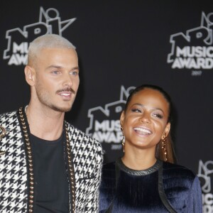 No Web No Chaines TV - Le chanteur français M. Pokora (Matt Pokora) et sa compagne la chanteuse américaine Christina Milian - 19ème édition des NRJ Music Awards à Cannes le 4 novembre 2017. © Christophe Aubert via Bestimage
