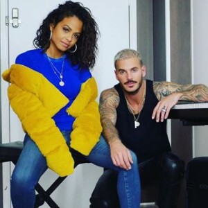 Christina Milian accompagne M. Pokora dans les coulisses de sa tournée, le My Way Tour. 2 décembre 2017.