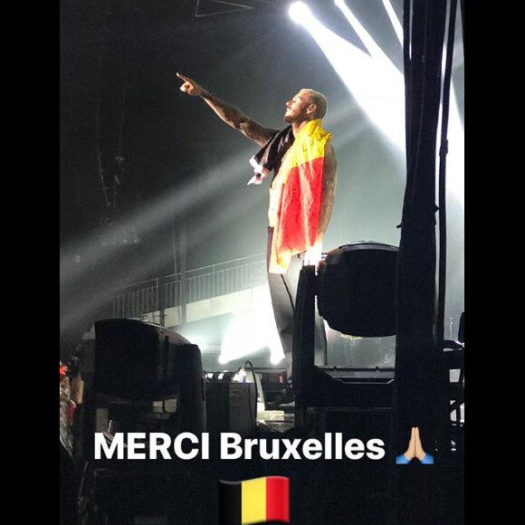 M. Pokora en concert au Forest National de Bruxelles dans le cadre de sa tournée My Way Tour le 3 décembre 2017.
