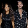M. Pokora (Matt Pokora) et sa compagne Christina Milian fêtent leurs anniversaires respectifs avec leurs amis au restaurant "Beauty & Essex" à Los Angeles le 26 septembre 2017.