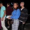 Christina Milian et son compagnon M. Pokora (Matt Pokora) font la queue pour entrer dans la boîte de nuit Poppy à Los Angeles, le 21 septembre 2017.
