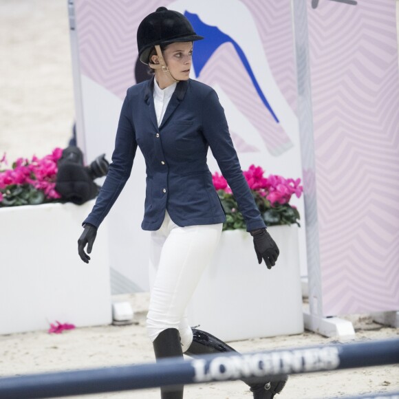 Athina Onassis lors du dernier jour du Longines Masters Paris à Villepinte, le 3 décembre 2017.