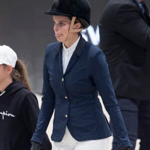 Athina Onassis lors du dernier jour du Longines Masters Paris à Villepinte, le 3 décembre 2017.