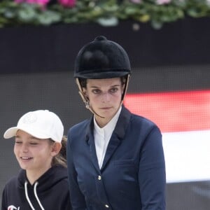 Athina Onassis lors du dernier jour du Longines Masters Paris à Villepinte, le 3 décembre 2017