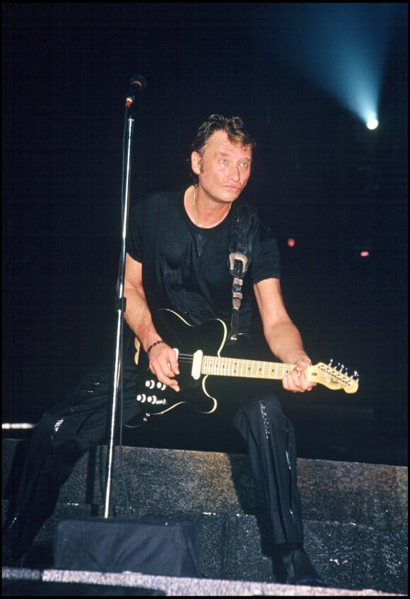 Johnny Hallyday en concert à Bercy, le 15 septembre 1987