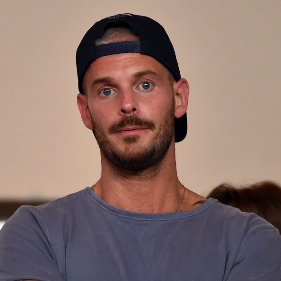 M. Pokora (Matt Pokora) - People lors du match de Ligue 1 Conforama entre Monaco contre Marseille au stade Louis II à Monaco le 27 août 2017.