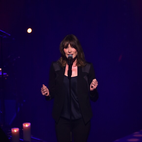 Exclusif - Carla Bruni Sarkozy est en concert à l'Opéra Garnier à Monaco. Le 29 novembre 2017. © Bruno Bebert / Bestimage