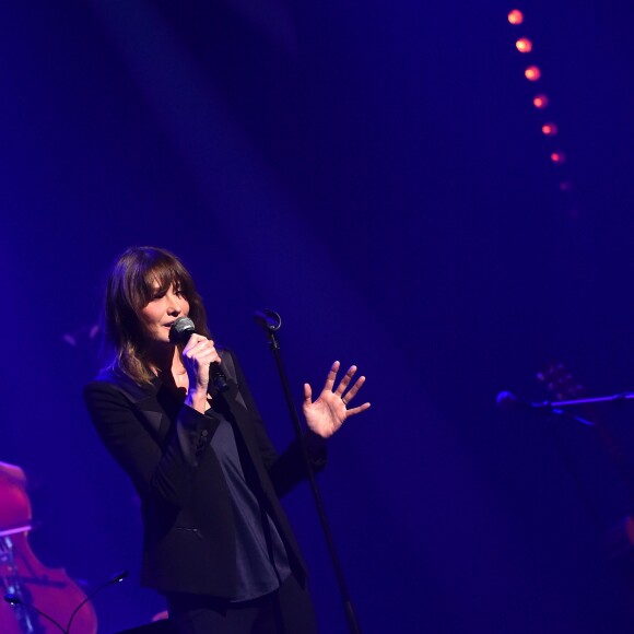 Exclusif - Carla Bruni Sarkozy est en concert à l'Opéra Garnier à Monaco. Le 29 novembre 2017. © Bruno Bebert / Bestimage