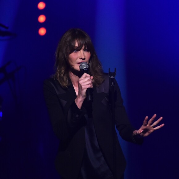 Exclusif - Carla Bruni Sarkozy est en concert à l'Opéra Garnier à Monaco. Le 29 novembre 2017. © Bruno Bebert / Bestimage