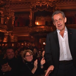 Exclusif - Nicolas Sarkozy au concert de Carla Bruni à l'Opéra Garnier à Monaco. Le 29 novembre 2017. © Bruno Bebert / Bestimage