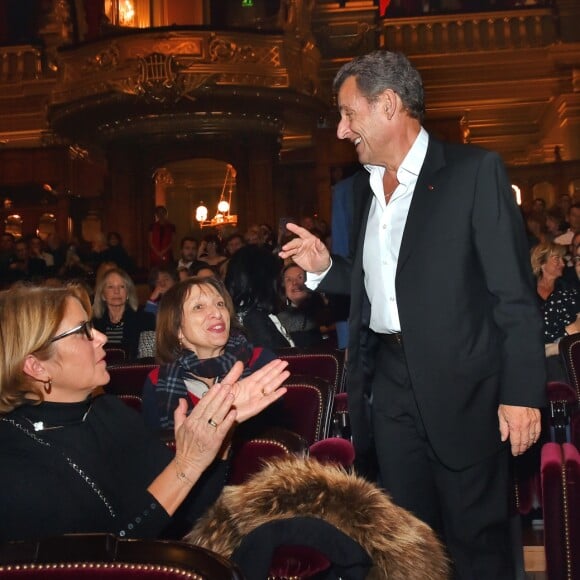 Exclusif - Nicolas Sarkozy au concert de Carla Bruni à l'Opéra Garnier à Monaco. Le 29 novembre 2017. © Bruno Bebert / Bestimage