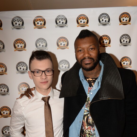 Semi-exclusif - Thomas Lamasse et Djibril Cissé - Soirée pour le lancement de l'application smart phone "ThomasLaMasse" à Paris, France, le 11 décembre 2017. © Rachid Bellak/Bestimage